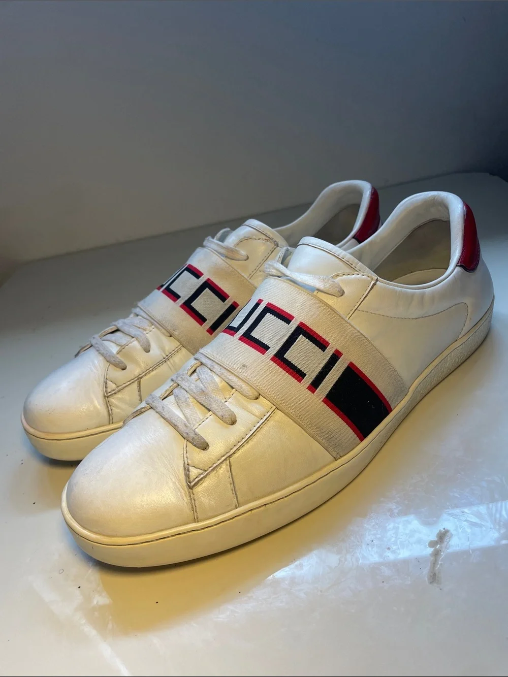 Gucci white leather